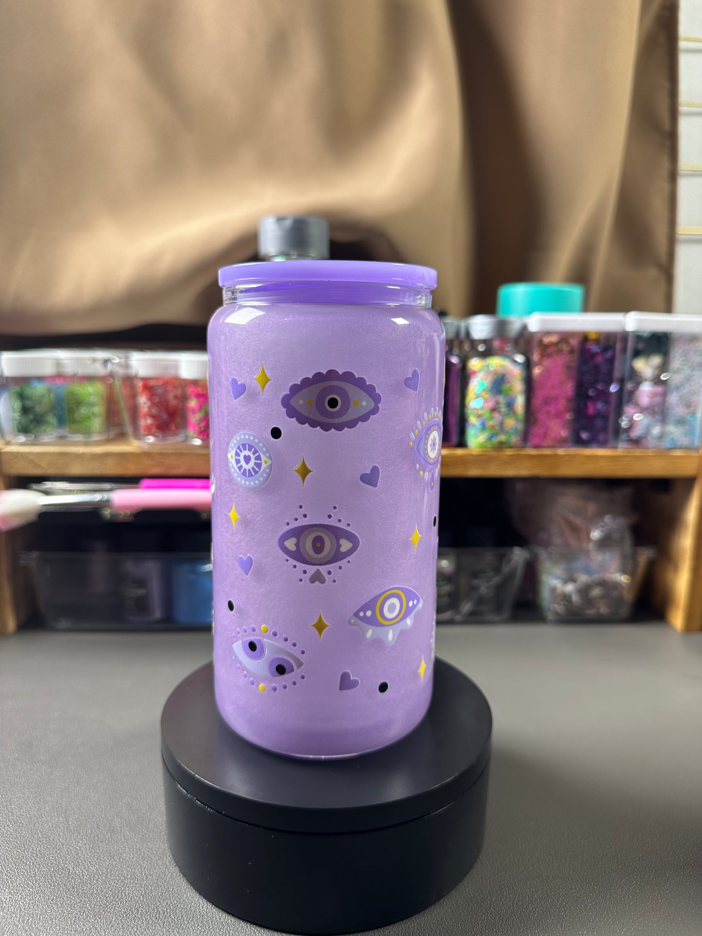 🧿✨ Premade 16oz Evil Eye Mica Cup ✨🧿