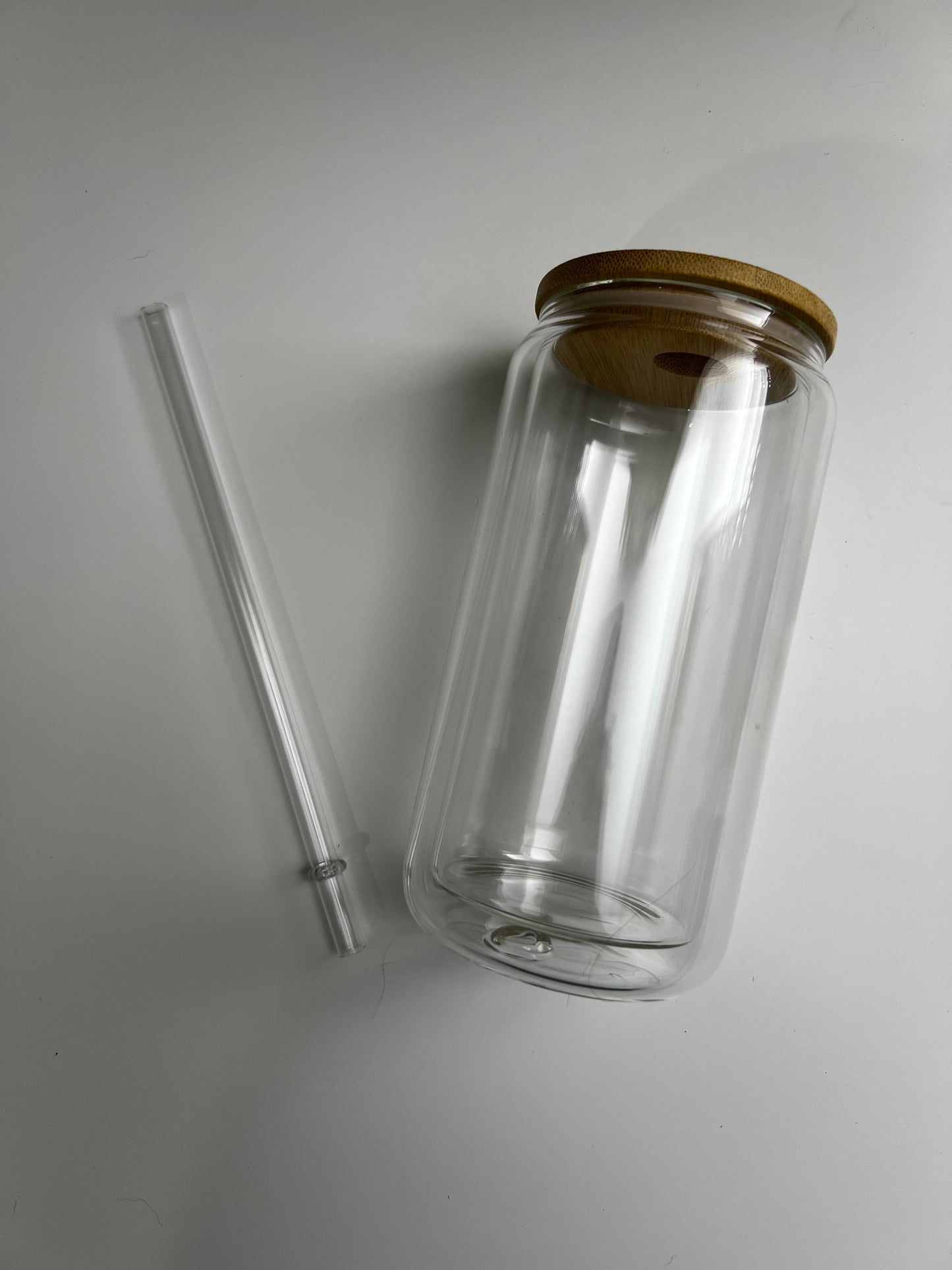 16oz Glass Snow Globe Cup