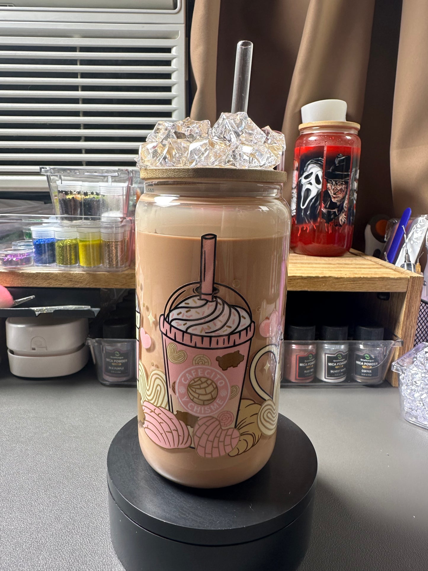 Premade 16oz Coffee Cup with Ice Lid